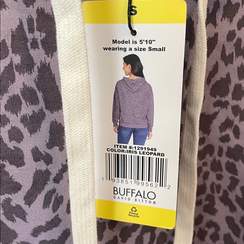 Buffalo David Bitton Women's Super Soft Hoody Pullover alpha, S Color Leopard - Picture 5 of 8